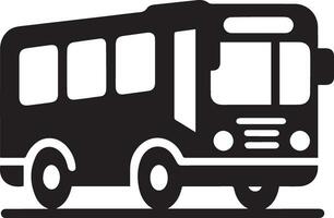 A Bus Icon vector silhouette black color 2