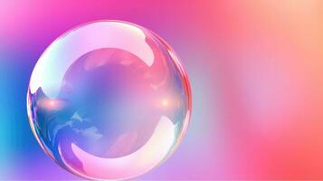 AI generated background with colorful and vibrant bubbles, ai photo