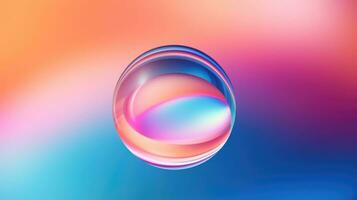 AI generated background with colorful and vibrant bubbles, ai photo