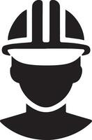 minimal Construction helmet icon vector silhouette, white background 6