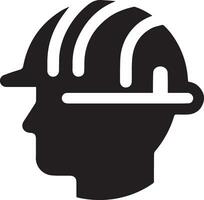 minimal Construction helmet icon vector silhouette, white background 8