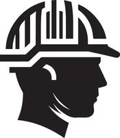 minimal Construction helmet icon vector silhouette, white background 13