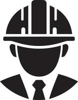 minimal Construction helmet icon vector silhouette, white background 24