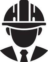 minimal Construction helmet icon vector silhouette, white background 24