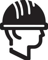 minimal Construction helmet icon vector silhouette, white background 12