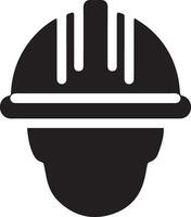 minimal Construction helmet icon vector silhouette, white background 10