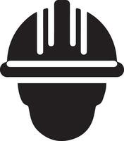 minimal Construction helmet icon vector silhouette, white background 10