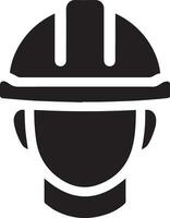 minimal Construction helmet icon vector silhouette, white background 28