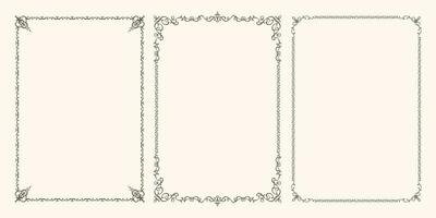 A set of beautiful vector frames with swirls