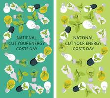 national cut your energy costs day vector illustration