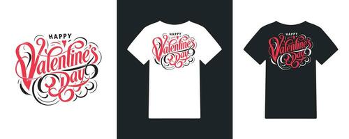 Valentine's Day Love Typography Expressive T-Shirt Design vector