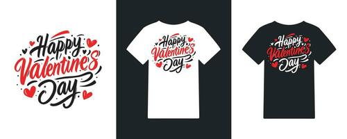 Valentine's Day Love Typography Expressive T-Shirt Design vector