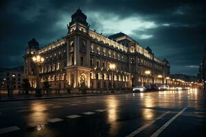 ai generado ver de el edificio de el ministerio de exterior asuntos de Rusia, ai generado foto