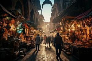 AI generated The Grand Bazaar is one of the largest and oldest bazaar in Istanbul, Turkey, AI Generated photo