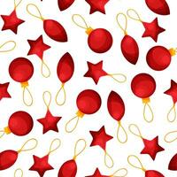 Seamless background with Christmas toys vector