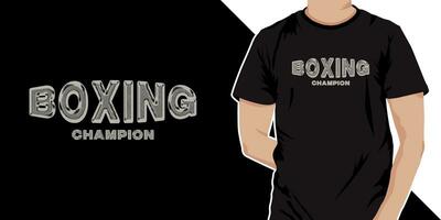 Boxing champion vintage t shirt design for apparel and clothes. Typography retro vintage boxing t shirt design for event photo