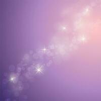 Delicate background with bokeh and glow and stars, purple elegant template with bokeh vector