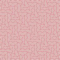Red abstract geometric japanese overlapping circles lines and waves pattern vector