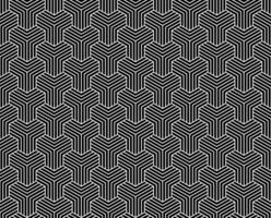Seamless Abstract geometric y lines pattern white on black background vector