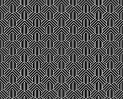 Seamless Abstract geometric y lines pattern white on black background vector