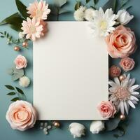 AI generated floral tablet mock up free case templates for artists, photo