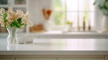 ai generado blanco comida cocina mesas aislado en blanco foto