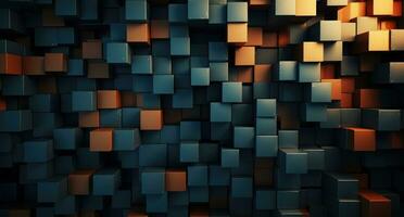 AI generated colorful geometric shapes create a stylish background wallpaper, photo