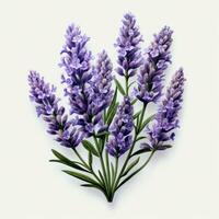 AI generated lavender flower isolated photo