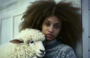 AI generated the woolly sheep, photo