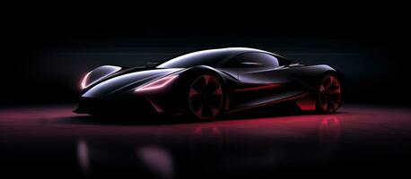 AI generated the new sport car prototype with a black background, photo