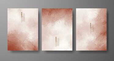 Set of creative hand painted abstract watercolor background. Design for your cover, date, postcard, banner, logo. vector