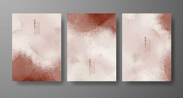 Set of creative hand painted abstract watercolor background. Design for your cover, date, postcard, banner, logo. vector