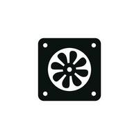 Computer cooling fan icon isolated on white background vector