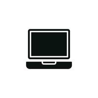 Laptop icon isolated on white background vector