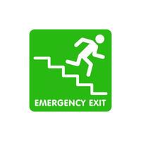 Vector Emergency Exit Sign on White Background