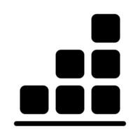 Bar graph icon for data visualization and analytics vector