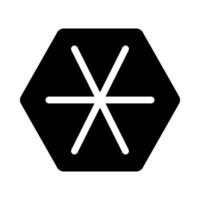 Hexagon icon for geometric designs and symmetrical concepts vector