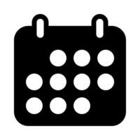 Calendar icon for organized schedules and planning vector