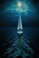AI generated a photo of a sailboat floating through the water