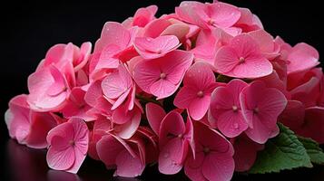 AI generated pink hydrangea foliage wallpaper photo