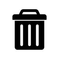 Trash can icon for cleanliness and delete vector