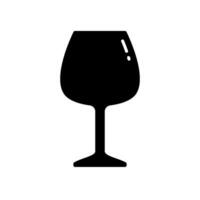 Drink glass icon with stem vector