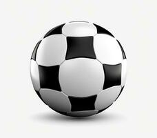 AI generated black and white soccer ball on a transparent background photo