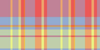 Invite check background vector, japanese textile tartan texture. Tweed seamless plaid fabric pattern in red and orange colors. vector