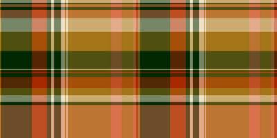 Infant pattern textile check, ethnic texture tartan fabric. Simple vector background seamless plaid in orange and amber colors.