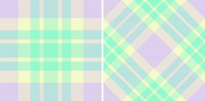 Textile fabric check of texture vector background with a seamless pattern tartan plaid.