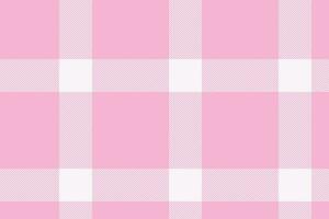 Plaid background, check seamless pattern in pink. Vector fabric texture for textile print, wrapping paper, gift card or wallpaper.