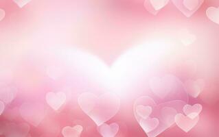 ai generado rosado corazón conformado antecedentes San Valentín día foto