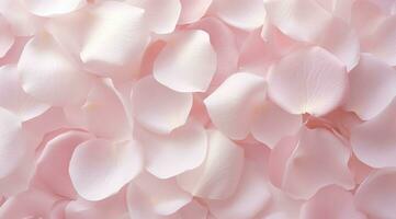 AI generated this image combines the rose petals and white paper photo