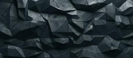 AI generated the walls of a bedroom are decorated with black tiles photo